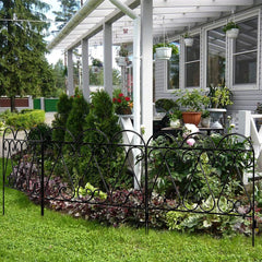 Decorative Garden Edging Fence Simple White Picket Garden Border for Flower Beds & Courtyards Weather-Resistant Villa Landscape Partition Small Dog & Pet Barrier for Outdoor Use
