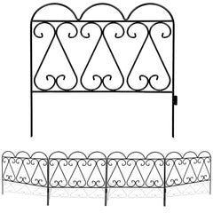 Decorative Garden Edging Fence Simple White Picket Garden Border for Flower Beds & Courtyards Weather-Resistant Villa Landscape Partition Small Dog & Pet Barrier for Outdoor Use