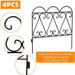 Decorative Garden Edging Fence Simple White Picket Garden Border for Flower Beds & Courtyards Weather-Resistant Villa Landscape Partition Small Dog & Pet Barrier for Outdoor Use