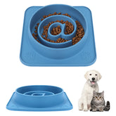 2-in-1 Silicone Dog Licking Mat & Slow Feeder Bowl - Strong Suction Base to Prevent Tipping - Interactive Anxiety Relief Calming Mat for Bathing & Grooming