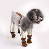 Maillard Bear All-in-One Pet Outdoor Pants - Waterproof & Dust-Proof Walking Suit with Leggings for Small Dogs, Teddy Poodles, and Schnauzers