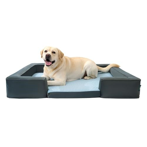 Orthopedic Memory Foam Dog Bed Stain-Resistant Washable Pet Mat with Removable Cover for Joint Support & Deep Sleep