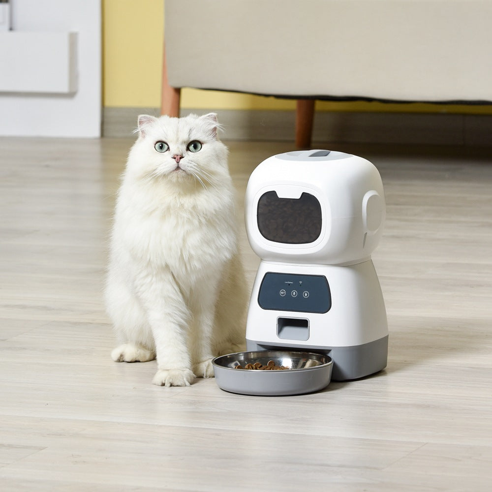 3.5L Smart Automatic Pet Feeder with Voice Recording & App Control, Programmable WiFi Food Dispenser for Small to Medium Dogs and Cats