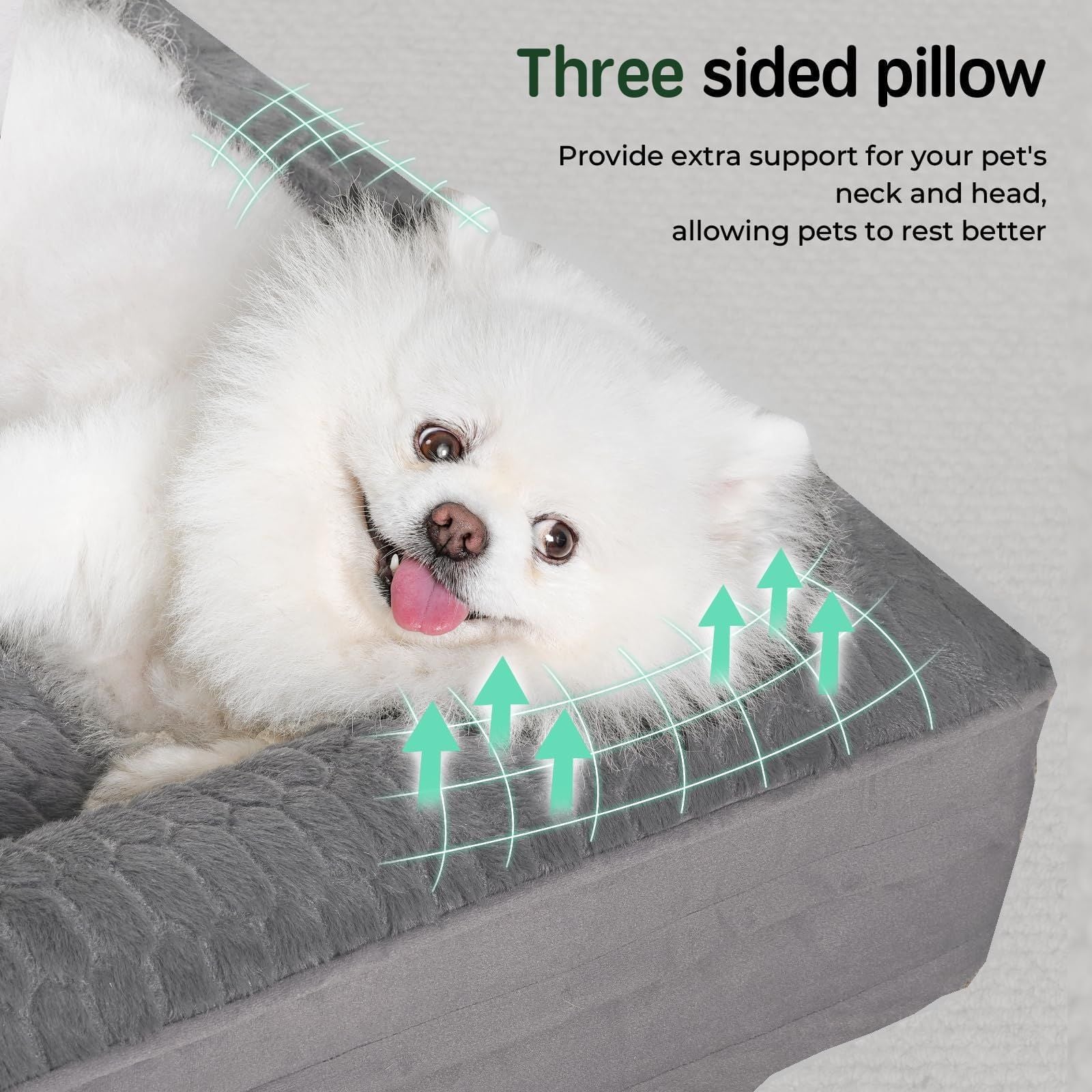 Orthopedic Memory Foam Dog Bed Stain-Resistant Washable Pet Mat with Removable Cover for Joint Support & Deep Sleep