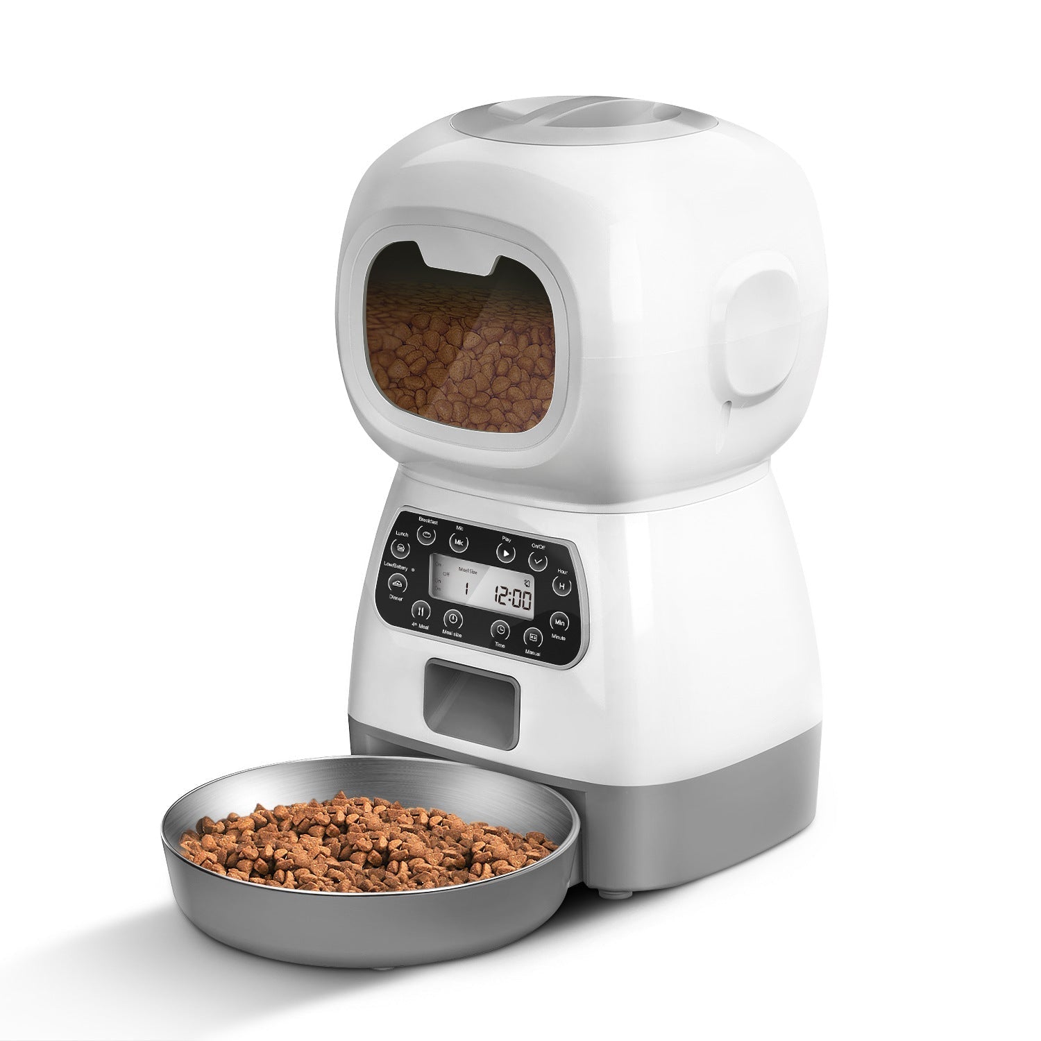 3.5L Smart Automatic Pet Feeder with Voice Recording & App Control, Programmable WiFi Food Dispenser for Small to Medium Dogs and Cats